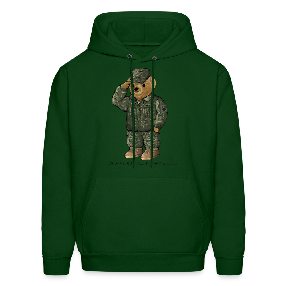US ARMY SALUTE BEAR HOODIE by ANIMAL BLVD