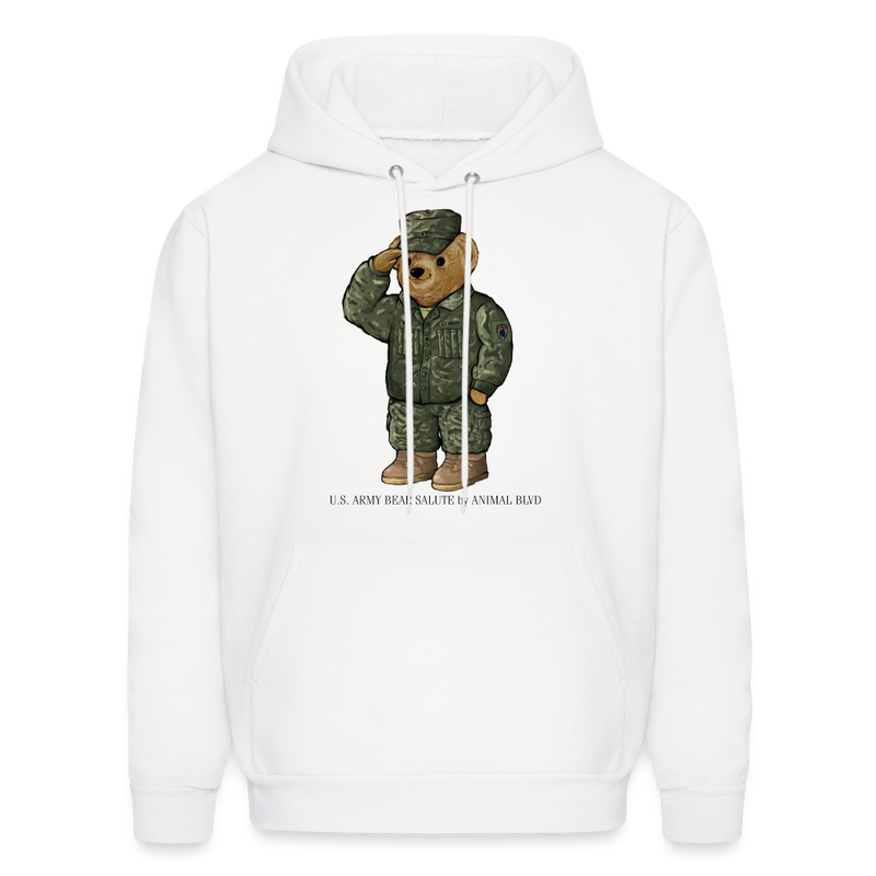 US ARMY SALUTE BEAR HOODIE by ANIMAL BLVD
